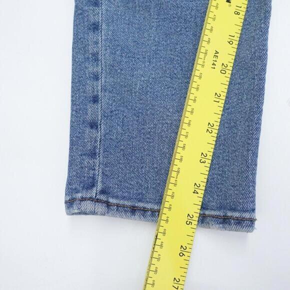 American Eagle Outfitters Jeans Women's 4 Blue Denim Stretch Button Fly Straight - Picture 8 of 9